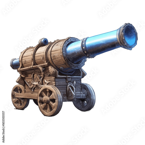 old cannon isolated