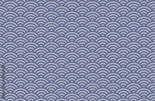 Seigaiha Japanese traditional wave pattern. Seamless oriental geometric background