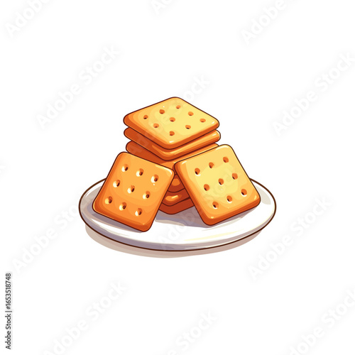 Crackers on a Plate
