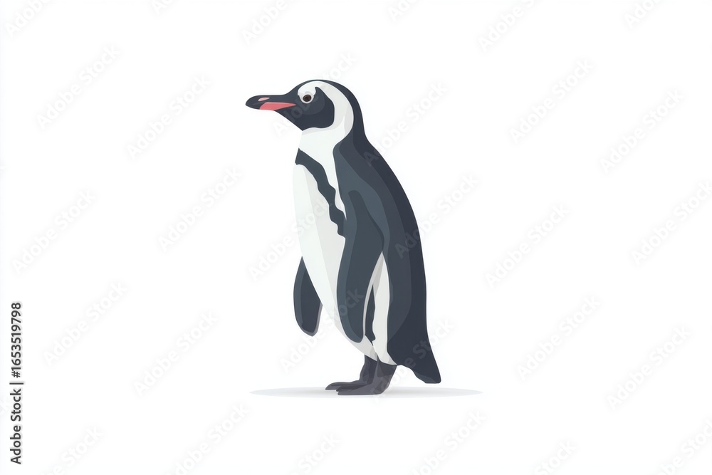 Fototapeta premium Minimalistic Penguin Illustration for Print Designs