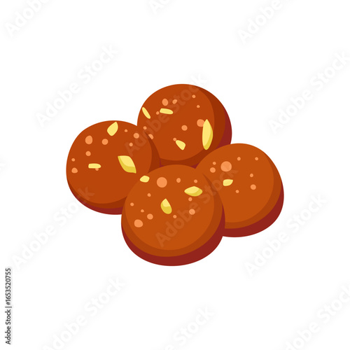 Vector of Gulab Jamun, Indian sweets