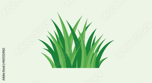 Lush green grass illustration, ideal for environmental awareness campaigns, landscaping design projects, or nature-themed graphics promoting sustainability.