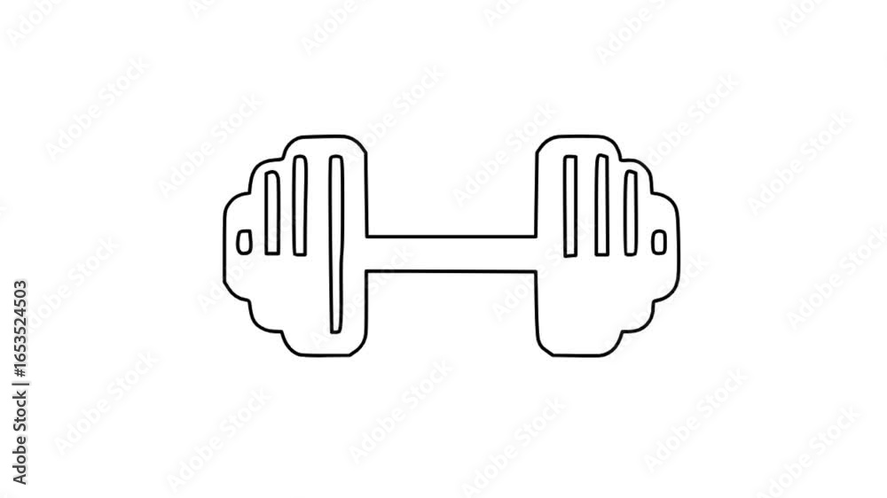 dumbbell icon animation dumbbell icon animation