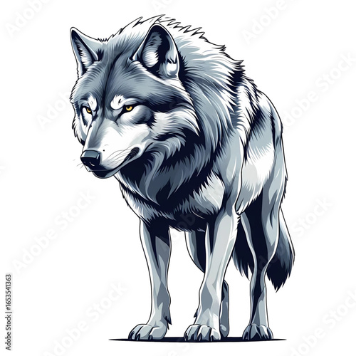 wolf head vector