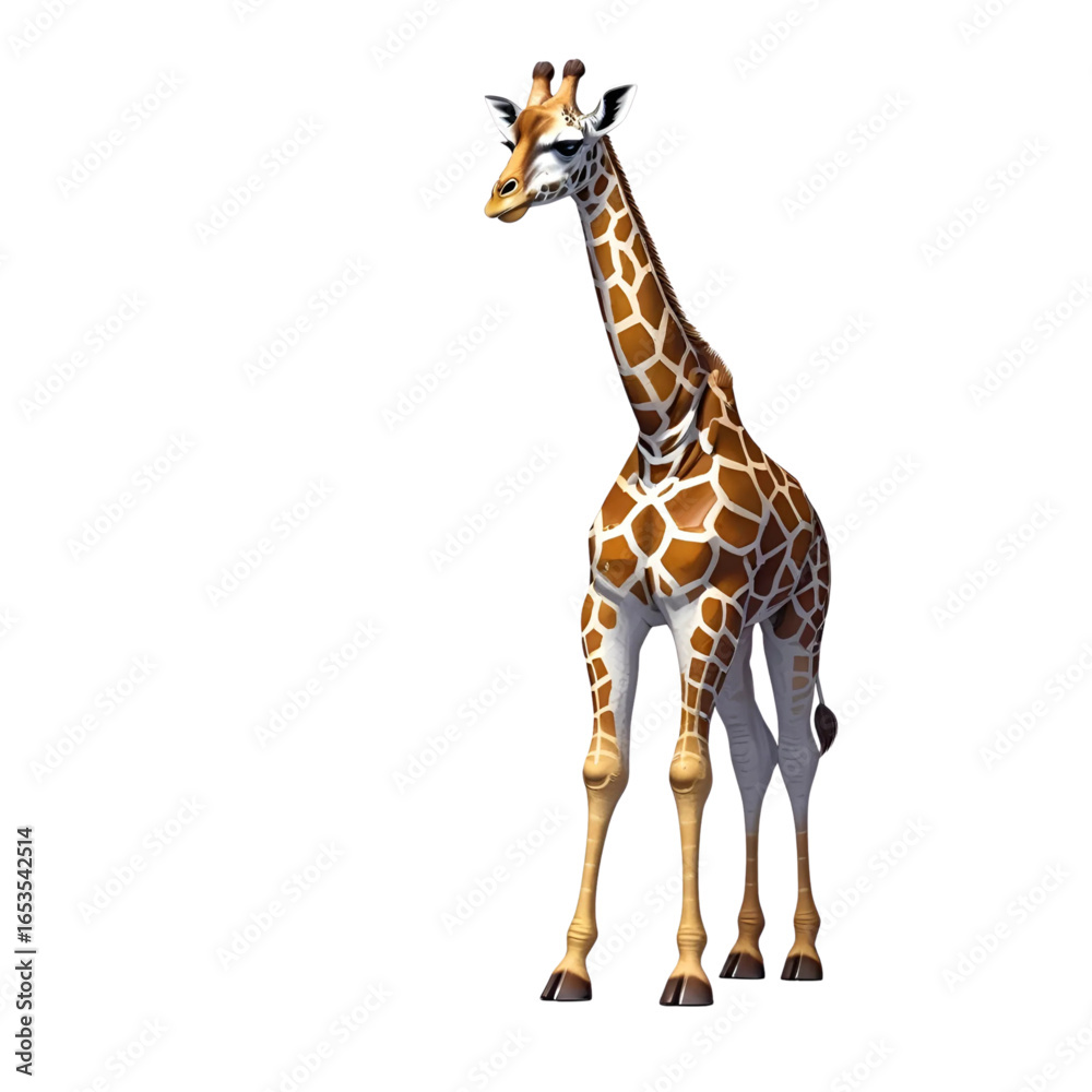 Fototapeta premium giraffe on white background