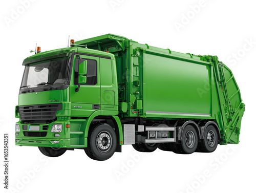 green dump truck
