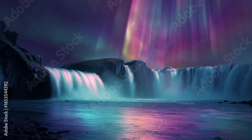 Wallpaper Mural Aurora Waterfall Magic Torontodigital.ca