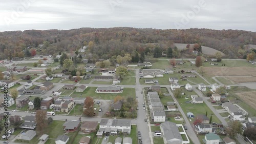 Small Town in Pennsylvania Drone Shot