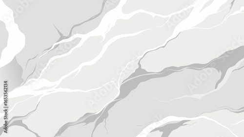 Elegant, high-contrast abstract marble texture in shades of white and light gray, featuring organic, flowing veins. Perfect for luxury, sophistication, wellness, and modern interior design backgrounds