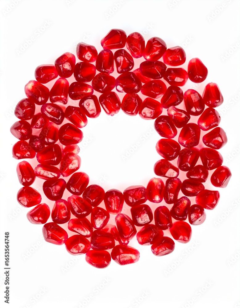 pomegranate isolated on white background shaped circle pomegranate isolated on white background shaped circle