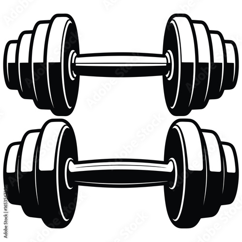 dumbbell isolated on white