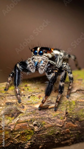 Wallpaper Mural Close-up of a jumping spider on a branch Torontodigital.ca