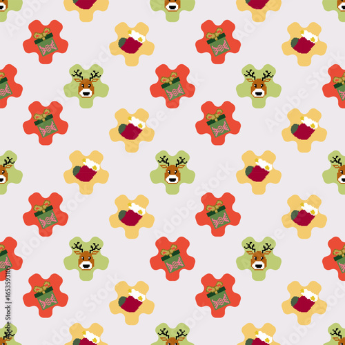  Traditional Ukrainian cross-stitch Detailed vector Illustration for textile printing design, on pixels Christmas theme.