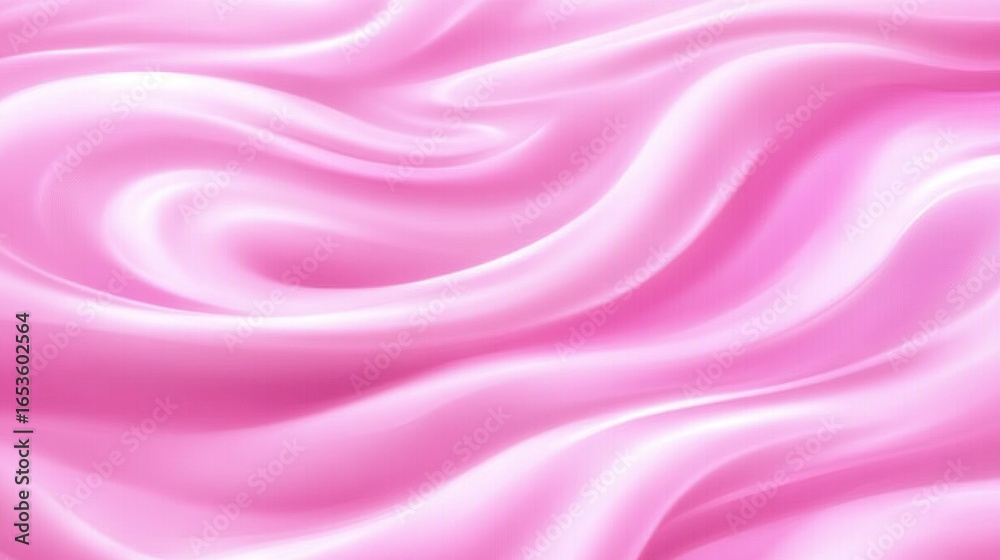 Obraz premium Abstract Pink Satin Fabric with Smooth Flowing Waves and Soft Shine
