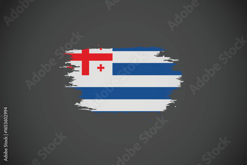 Adjara flag with Artistic Brushstroke Effect.