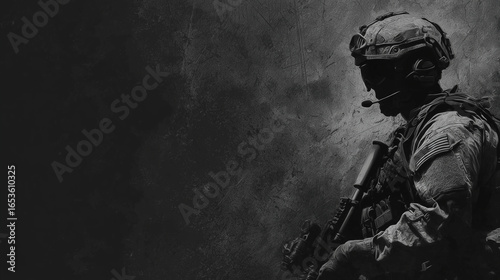 Abstract black and white poster design war