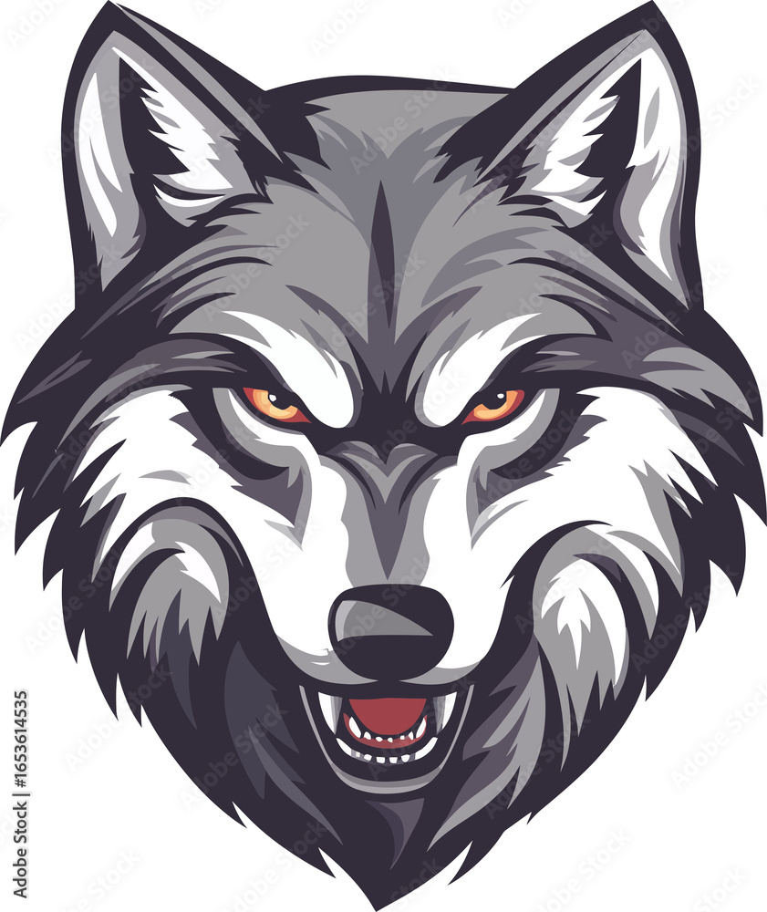 Fototapeta premium wolf head mascot