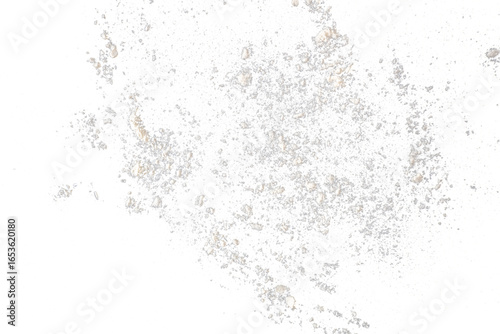 scattered flour powder isolated on transparent background