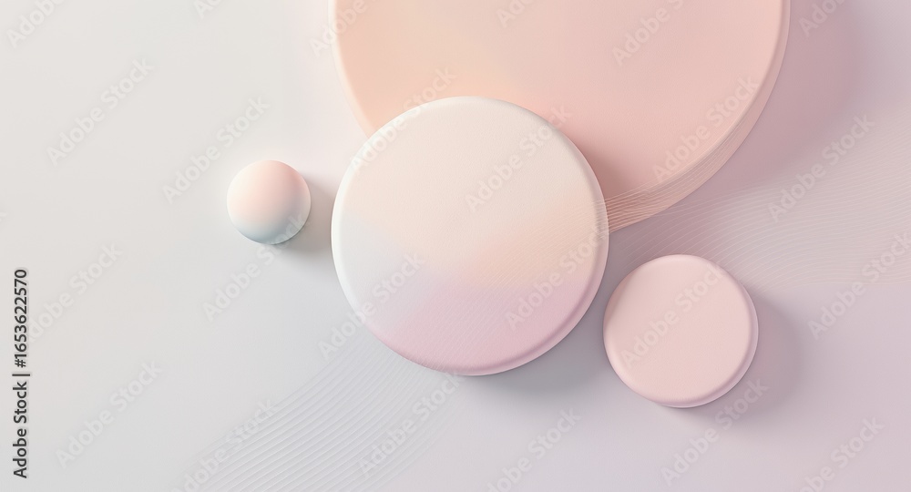 Fototapeta premium Pastel Abstract Background Elegant 3D Render for Product Display Branding