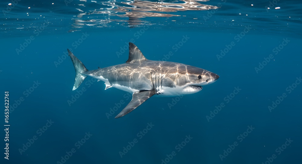 Fototapeta premium Dive Deep Understanding the Fascinating World of Sharks.