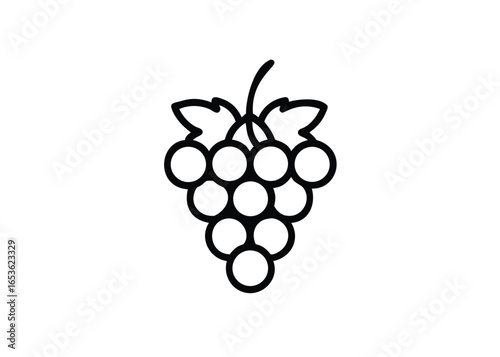 vector illustration of grapes food fruit icon
