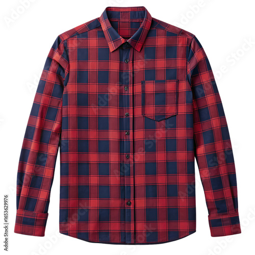 red plaid shirt