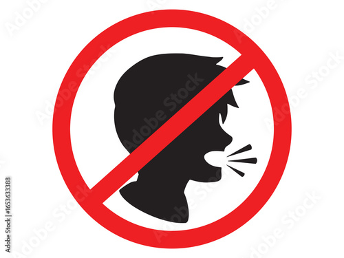 Do Not Make Loud Noise Sign Background