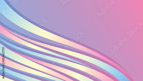 Diagonal hairline wave gradient rectangle vector background