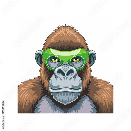Gorilla with kappa mask