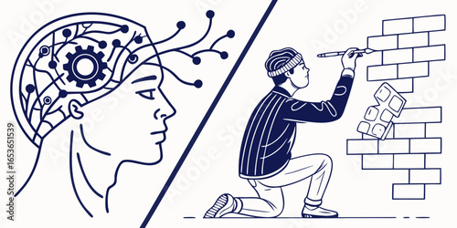 Artificial Intelligence Versus Human Ingenuity Building a Brick Wall