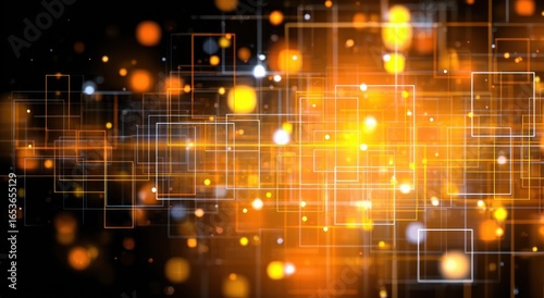 Wallpaper Mural Abstract graphic design with orange and black squares. Torontodigital.ca