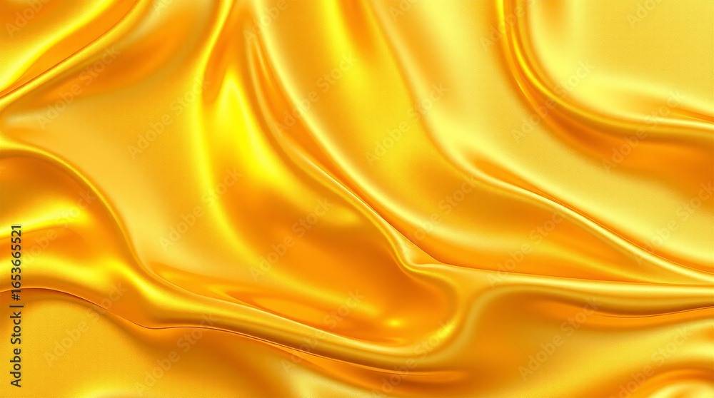 Fototapeta premium Elegant Abstract Golden Silk Liquid Background with Glossy Folds