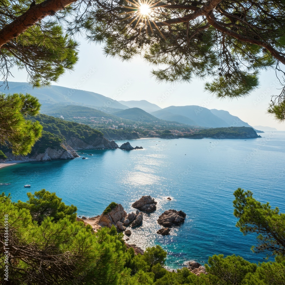 Obraz premium Panoramic Coastal Landscape