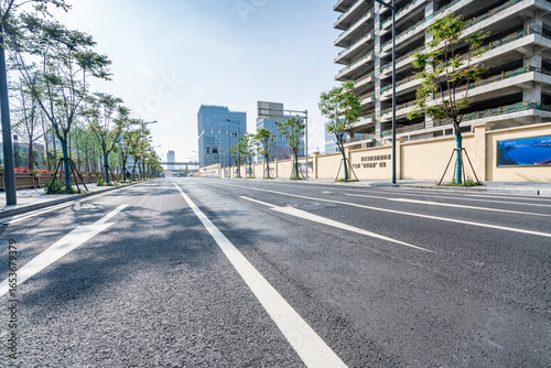 Empty urban road background