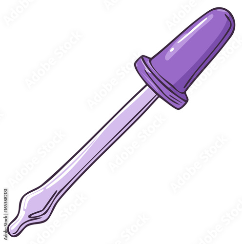 Dropper for Liquid Medicine or Cosmetics, Purple Pipette for Dispensing Solutions