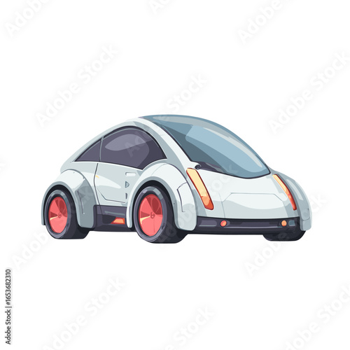 Future Mobility: A futuristic and eco-friendly car design, showcasing sleek lines and modern technology that represent an innovation for the future of transportation.