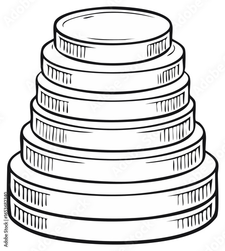 Stack of coins growing taller money savings financial investment growth illustration