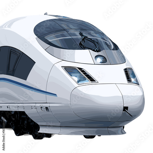 High-Speed Train: Capturing the essence of modern transportation with this image of a streamlined high-speed train, embodying the future of travel. 