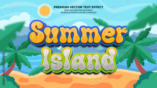 Summer island text effect