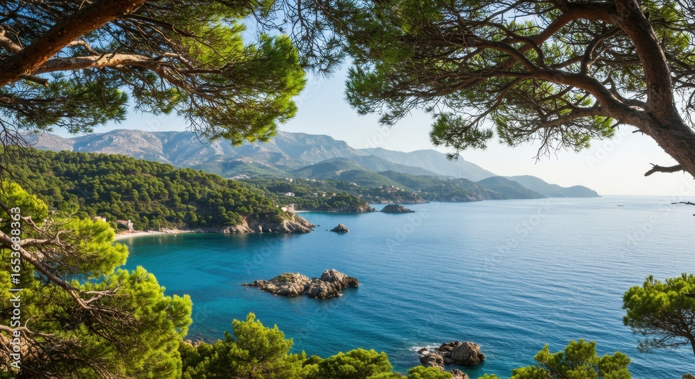 Obraz premium Panoramic Coastal Landscape