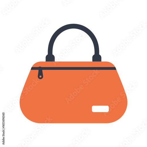 Orange duffel bag vector illustration gym sports travel luggage fitness gear weekend holdall isolated eps graphic