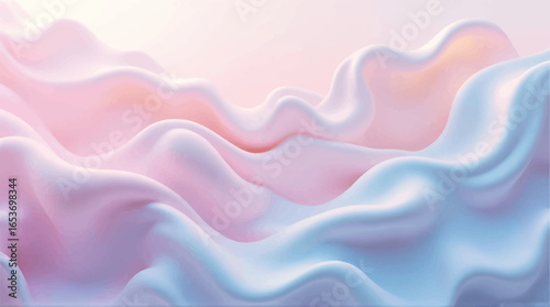 Dreamy pastel waves background with a smooth, surreal feel ideal for calming visuals and artistic projects needing a soft, ethereal touch