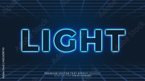 Blue light text effect