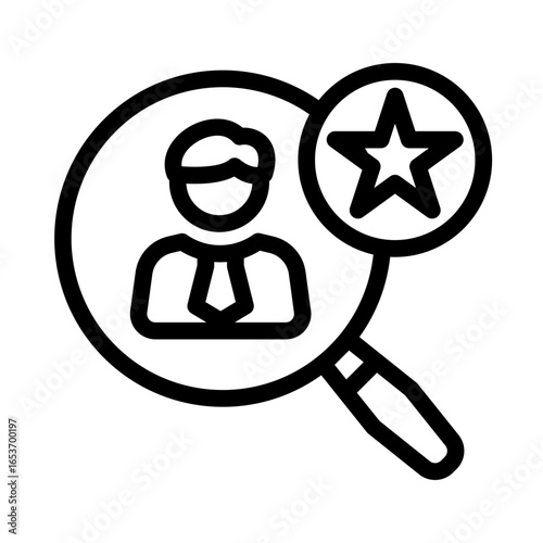 Recruitment Hiring Strategy icon from the Hiring icon collection (Outline Style)