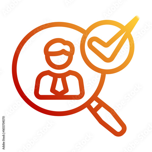 Job Recruitment Pipeline icon from the Hiring icon collection (Outline Gradient Style)