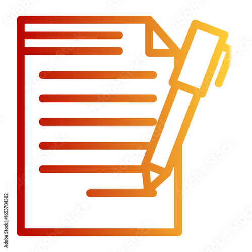 Legal Employment Agreement icon from the Hiring icon collection (Outline Gradient Style)