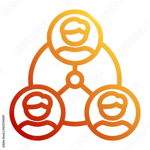 Professional Career Connection icon from the Hiring icon collection (Outline Gradient Style)