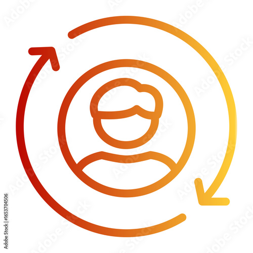 Recruitment Employment Pipeline icon from the Hiring icon collection (Outline Gradient Style)