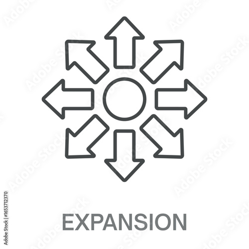 Expansion Simple Style Design Outline Symbol Illustration