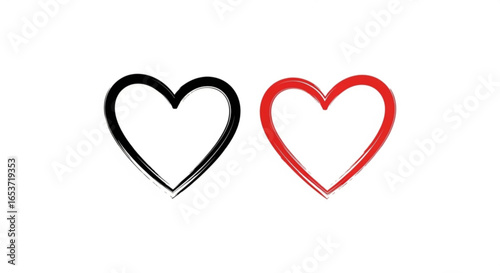 Heart Symbolism Black and Red Hearts, Embracing Love and Emotion. Expressing affection with a touch of artistic flair and conceptual depth. 31_20250818_082859_0030.svg